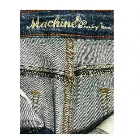 Machine Nouvelle Mode Skirt Womens Large Blue Denim Ripped Size Italy L USA 30 - Picture 9 of 9